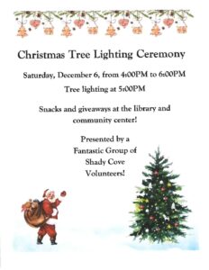 Christmas Tree Lighting in Shady Cove
